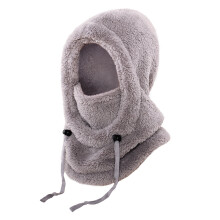 3 in 1 Beanie Hat with Scarf and Mask Unisex Winter Warm Fleece Balaclava Thermal Sherpa Hood Ski Mask Face Mask (Classic Gray)