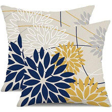 Lot de 2 housses de coussin 61 x 61 cm (24 x 24 pouces) en polyester imperméable