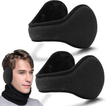 Mens Winter Ear Muffs Foldable Cold Weather Earmuffs Fleece Warm Ear Warmers Behind The Head Ear Muffs