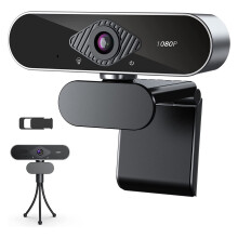 Webcam 1080p streaming webcamera voor pc, HD-webcam met microfoon, 360 draaibare USB-webcam voor computer en laptop, hoge compatibiliteit.