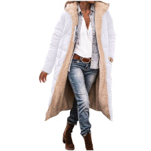 Doudounes d'hiver pour femmes Kukoosong, manteaux longs oversize réversibles en polaire peau lainée, vêtements d'hiver tendance, vêtements