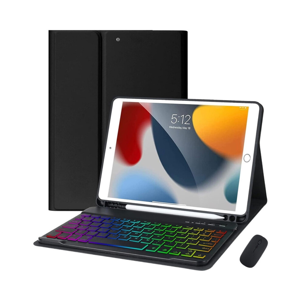 Illuminated Keyboard Case And Mouse Combo Compatible With Ipad 9.7 (6Th/5Th Gen) & Compatible With Ipad Air 2 - Perfect For Work And Play 9496895933850