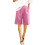 Damen-Halbshorts, einfarbig, Sommer, elastischer Bund, Knöpfe, lässige Taschen 7