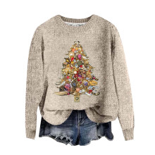 Hässliche Weihnachtspullover für Damen, Herbstmode, festlicher Weihnachtspullover mit Rundhalsausschnitt, witziges Pullover-Oberteil