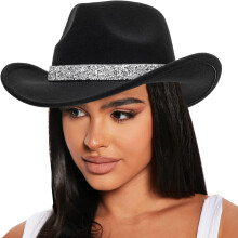 Kovbojský klobúk Western Outback Felt pre ženy, kovbojský klobúk Fedora Gus pre stredné/veľké pokrývky hlavy