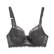 Sutiã feminino de renda colorida, modelo push-up sexy com abotoamento duplo, tamanhos M a 3XL.