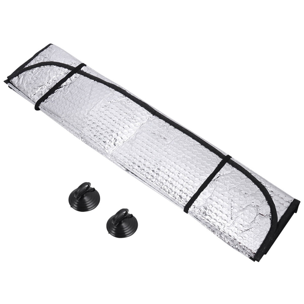 Sunshield For Car Windshield 1Pack 51.18 * 23.6 * 0.39In Foldable Visor Silver 9496895937490
