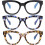 Set van 3 extra grote leesbrillen met blauwlichtfilter 1