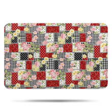 Tapis de bain en microfibre à motif floral, 43 x 69 cm, antidérapant