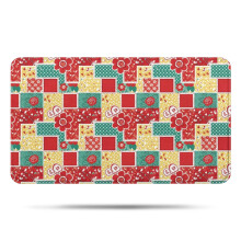 Pioneer Flower Floral baderomsteppe, sklisikker mikrofibermatte med gummibakside, myk 17"x30" gulvmatte for badekar og dusj