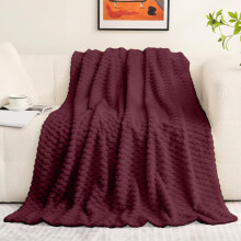 Red Velvet Blanket for Sofa under $5! Turtleback Velvet Blanket with Warm Design, 39.37x59.05 Inches, for Bed Home, Lightweight