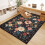 Tapis fleuri 5x7, à poils courts, antidérapant et lavable 4