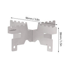 Soporte Lixada Mini para hornillo de alcohol, soporte transversal ligero de titanio para hornillo, ideal para acampar, hacer senderismo y mochileros