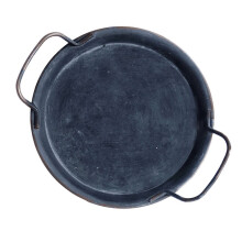 Rektangulært serveringsbakke i sølvjern, 24x20 cm