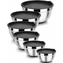 Edelstahl-Rührschüssel-Set, 6-teilig (1–7 qt)