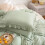 Μαξιλαροθήκες Queen με βολάν σε χρώμα Sage Green, 20x30 ίντσες, σετ 2 τεμαχίων 1