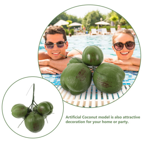 5Coconuts Πράσινο Πλαστικό Φιγούρι Καρύδας για Τεχνητά Φρούτα Κουζίνας, Διακόσμηση 2