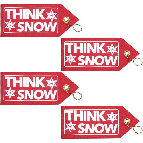Πακέτο 4 Σημαιών Χιονιού Think με S-Hooks, Οδηγός Λεπίδας Εκχιονιστικού, Σημαίες για