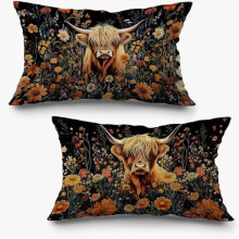 Housse de coussin en flanelle 45 x 45 cm, lot de 2