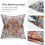 Μαξιλαροθήκες Boho 18x18, Σετ 2 τεμαχίων, Πορτοκαλί & Μπλε Λινά Διακοσμητικά Καλύμματα 5