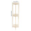 White Plastic Side Table with 2-Tier Storage 35.4x8.3 Inch 3