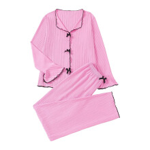 Kvinders Valentinsdag-pyjamassæt med lange ærmer, 2 dele