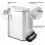 Stainless Steel Trash Can with Lid 6L Silver 4