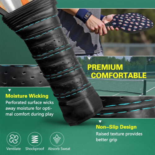 Σετ κουπιών Pickleball με κουπιά από fiberglass σε σχέδια λουλουδιών, 2 μπάλες και τσάντα – 2
