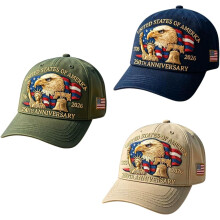 USA 250th Anniversary Hat2026, Patriotische Baseballkappe mit Adler-Motiv, Verstellbare Kappe zum Gedenken an den amerikanischen Unabhängigkeitstag