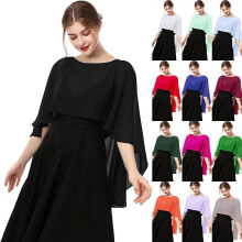Transparante chiffon capes, zachte capejes voor dames, lichtgewicht sjaals en omslagdoeken voor over een avondjurk of feestjurk.