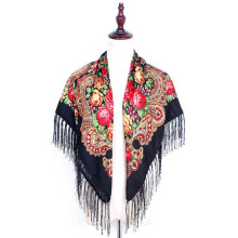 Scairf do Mhná Scairf Cearnógach Prionta Saincheaptha le Tassel, Mná, Scairf Fillte, Scairf Taistil