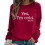 Damen-Pullover-Sweatshirt, rot, langärmlig, lockere Passform 1