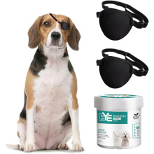 Ooglapje voor honden – Beschermend ooglapje voor kleine/middelgrote/grote honden en katten, na een operatie, bij verwondingen, wonden of bij een