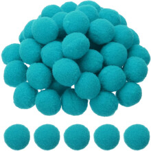 2,5 cm pomponger til hobby, 200 stk. små pomponger til hobby, mini puffballer, store, høyelastiske, loddeballer til luer, julekunst, DIY
