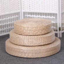 Juego de cojines tatami redondos de paja tejida de Homoyoyo para meditación, ideales para sentarse en el suelo y relajarse.