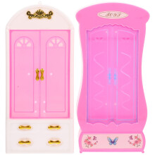 Miniatur-Puppenmöbel, Kleiderschrank für 45 cm große Puppen, Kleidung, Wohnaccessoires, Spielzimmer, Babyzimmer, 2-teilig