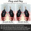 Sistema audio wireless UHF per chitarra e basso, 2 8