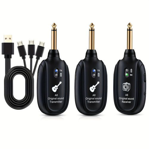 Sistema audio wireless UHF per chitarra e basso, 2 1