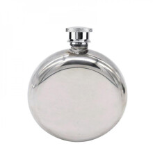 Garrafa térmica portátil redonda de aço inoxidável de 90 ml (3 oz) para uso externo em camping, piquenique e viagens.