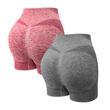 2-delade dambikershorts - Yoga- och löparshorts med hög midja, bekväma, andningsbara, snabbtorkande, tajta byxor för fitness och avslappning