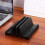FRCOLOR Supporto verticale per laptop con doppio supporto, portatile, da scrivania, da viaggio, nero 8