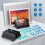 FRCOLOR Supporto verticale per laptop con doppio supporto, portatile, da scrivania, da viaggio, nero 3