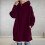 Gallickan Winter Coat Insulated Γυναικεία Μονόχρωμα Φούτερ με Κουκούλα και Φερμουάρ, Μακριά 2
