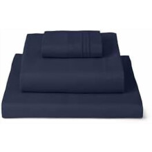 Ensemble de draps Twin XL bleu marine 3 pièces doux et rafraîchissant