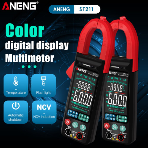 ST211 Ψηφιακή αμπεροτσιμπίδα 6000 τεμαχίων 400A, AC/DC ρεύμα, τάση, NCV, χωρητικότητα, 1