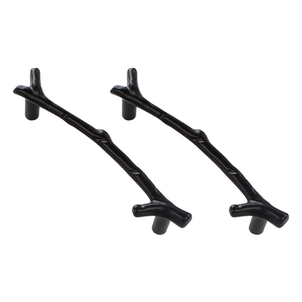 2 Pcs Cabinet Decor Dresser Handles Tree Branch Smooth Edge Knobs 9329345948978