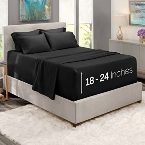 Σετ σεντόνια Extra Deep Pocket King Size - Ταιριάζει σε στρώματα βάθους 18-24 ιντσών - Σεντόνια 1