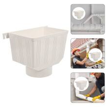 Cónascaire Downspout Gáitéir Báistí PVC Bán