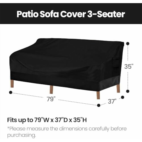 Robuste Schutzhülle für 3-Sitzer-Gartensofas – 600D wasserdicht 1