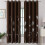 Blackout Curtains 52x84in, Gold Wheat & Palm Leaf Pattern, 1